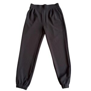 Shinestar Jogger Pants Elastic Waist Tapered Black Streetwear Minimalist Sz S